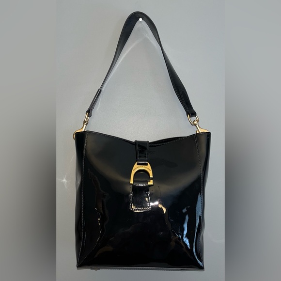 Dooney & Bourke Emerson Brynn Black Patent Leather Shoulder/Handbag - Picture 2 of 16